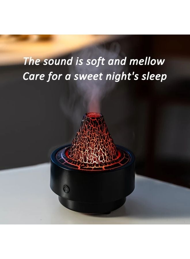 Black Humidifier With Flame Effect Large Mist Spray For Home Relaxation Decor - Image 2